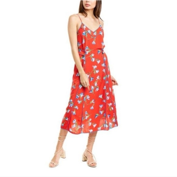 rag & bone Dresses & Skirts - rag & bone Red Hugo Tank Dress Floral Midi Dress S